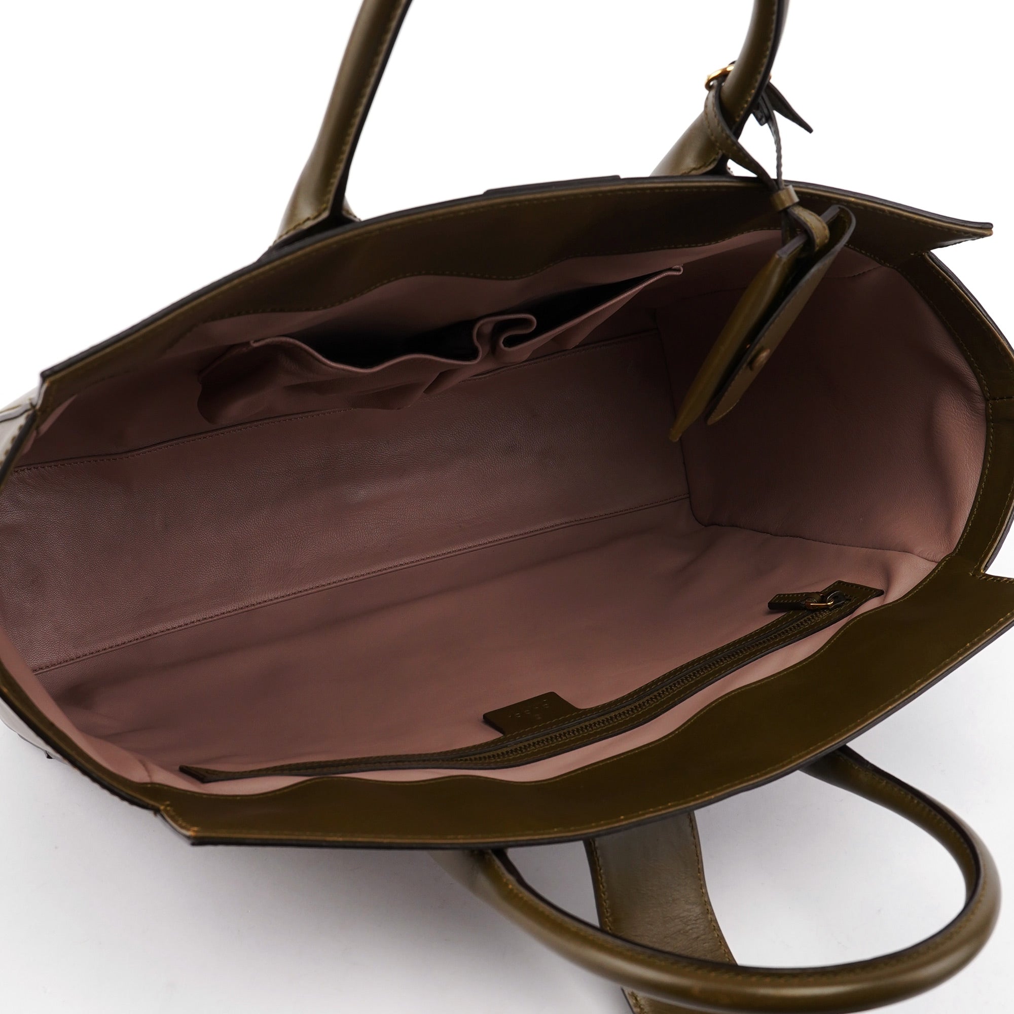 Green Calfskin Belt Tote