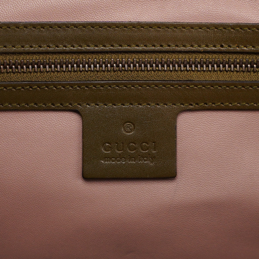 Green Calfskin Belt Tote