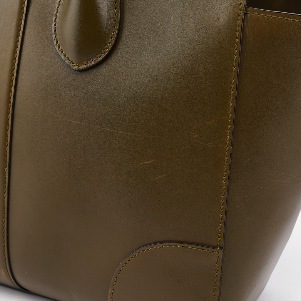 Green Calfskin Belt Tote