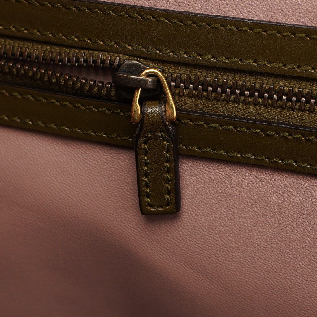 Green Calfskin Belt Tote