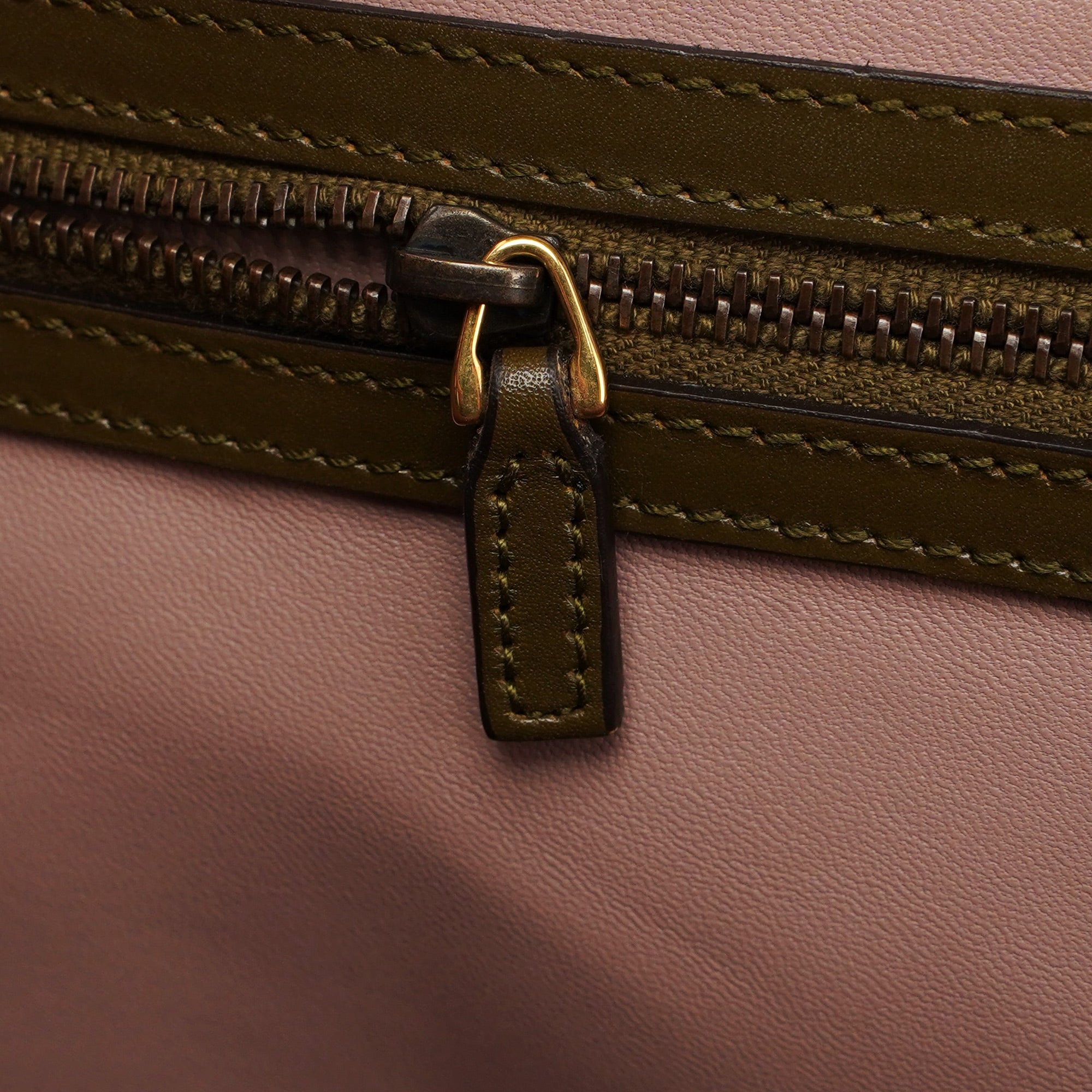 Green Calfskin Belt Tote