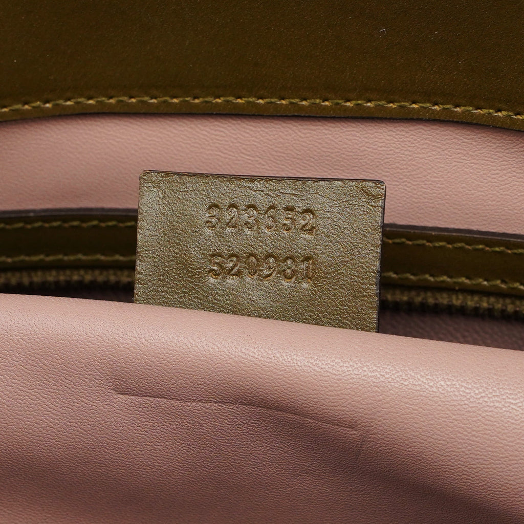 Green Calfskin Belt Tote
