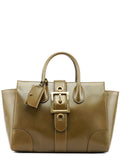 Green Calfskin Belt Tote