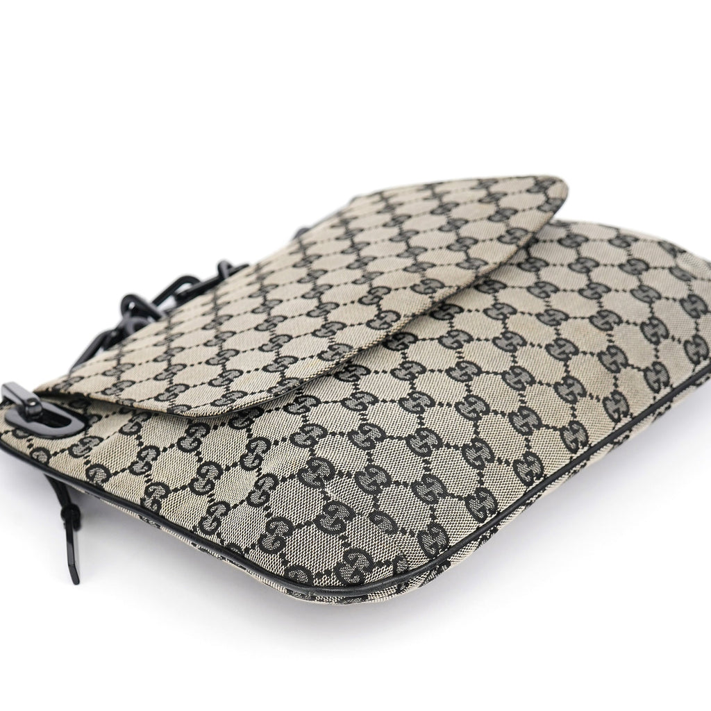 Grey GG Black Plastic Chain Shoulder Bag