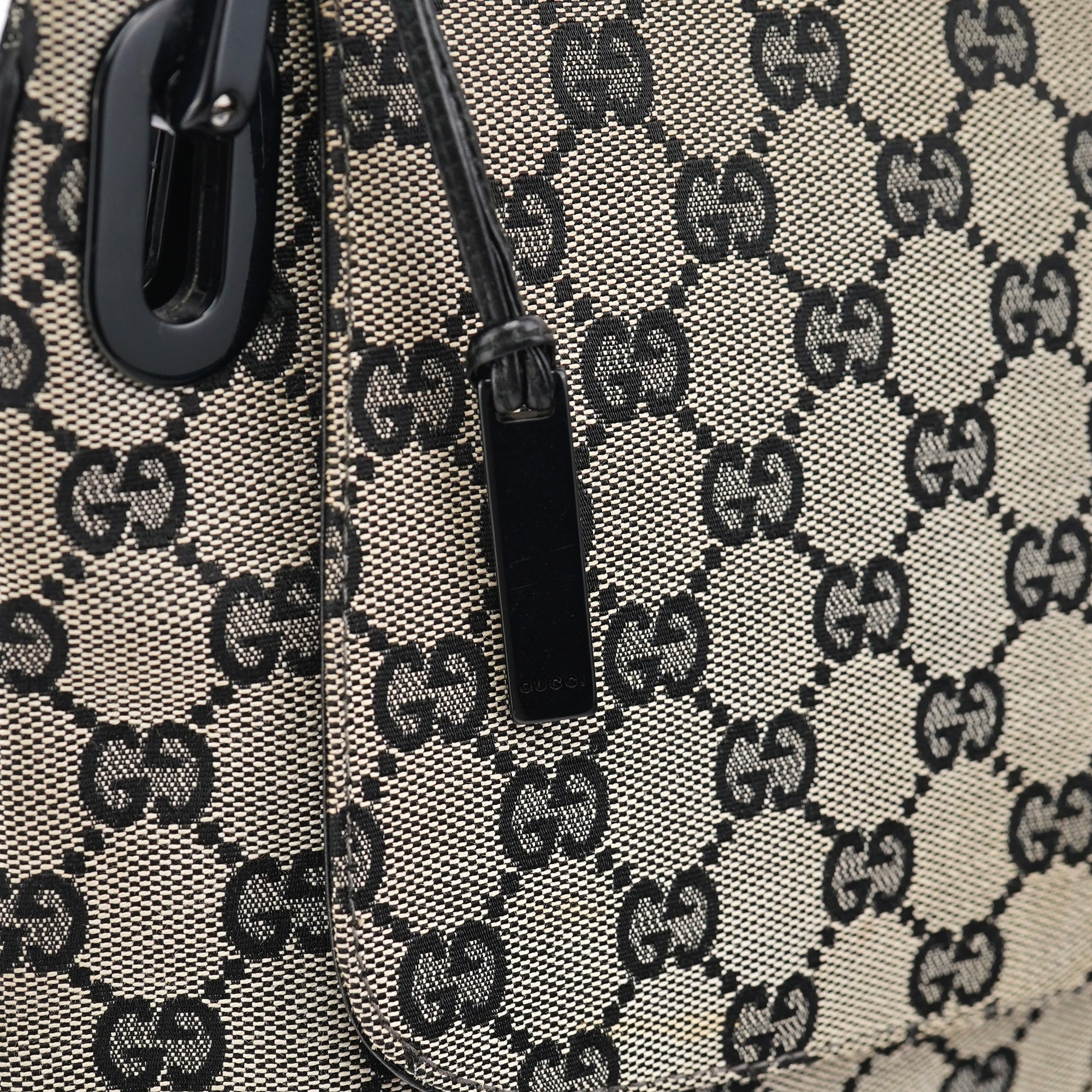 Grey GG Black Plastic Chain Shoulder Bag