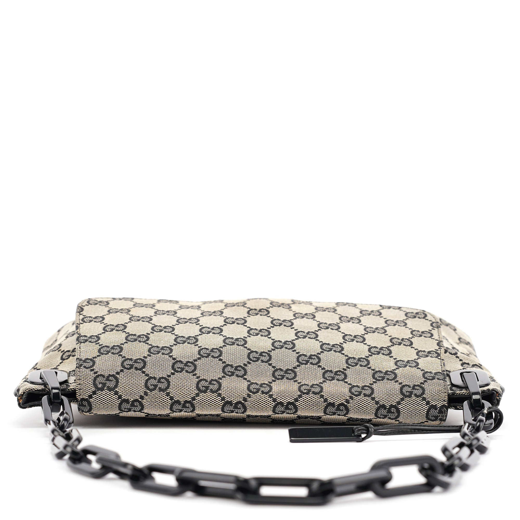 Grey GG Black Plastic Chain Shoulder Bag