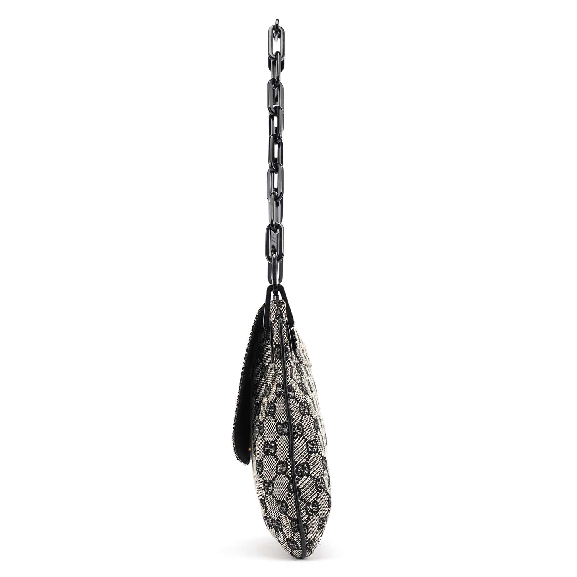 Grey GG Black Plastic Chain Shoulder Bag