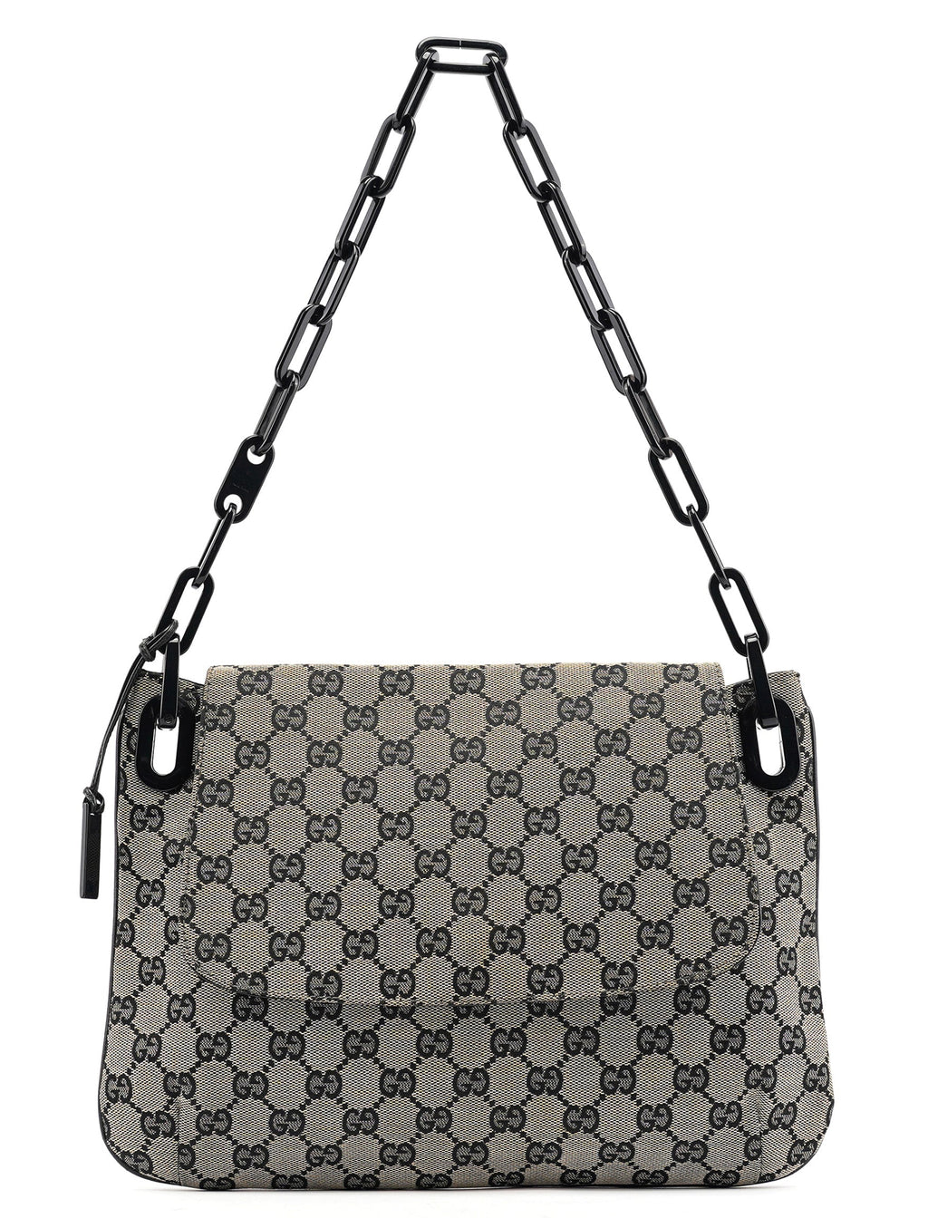 Grey GG Black Plastic Chain Shoulder Bag