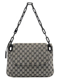 Grey GG Black Plastic Chain Shoulder Bag