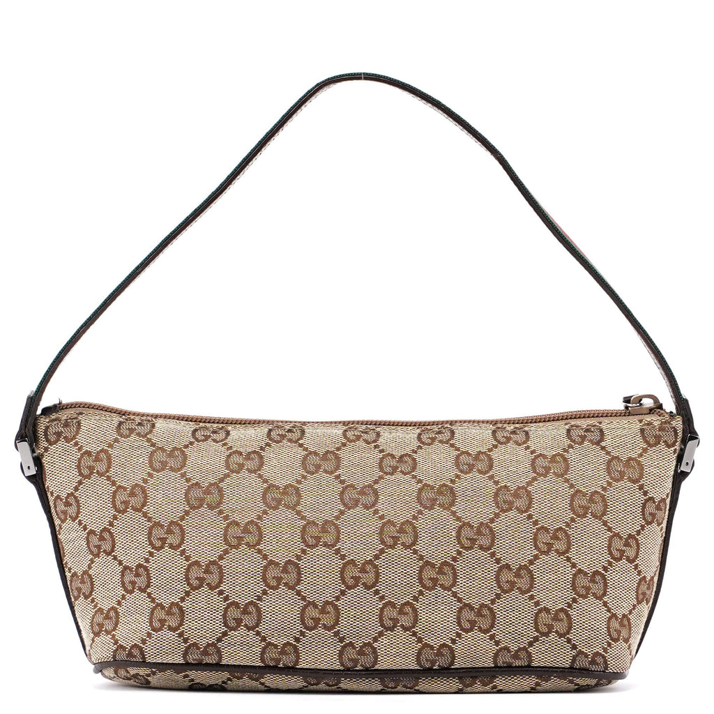 Gucci Beige Brown Boat Pochette