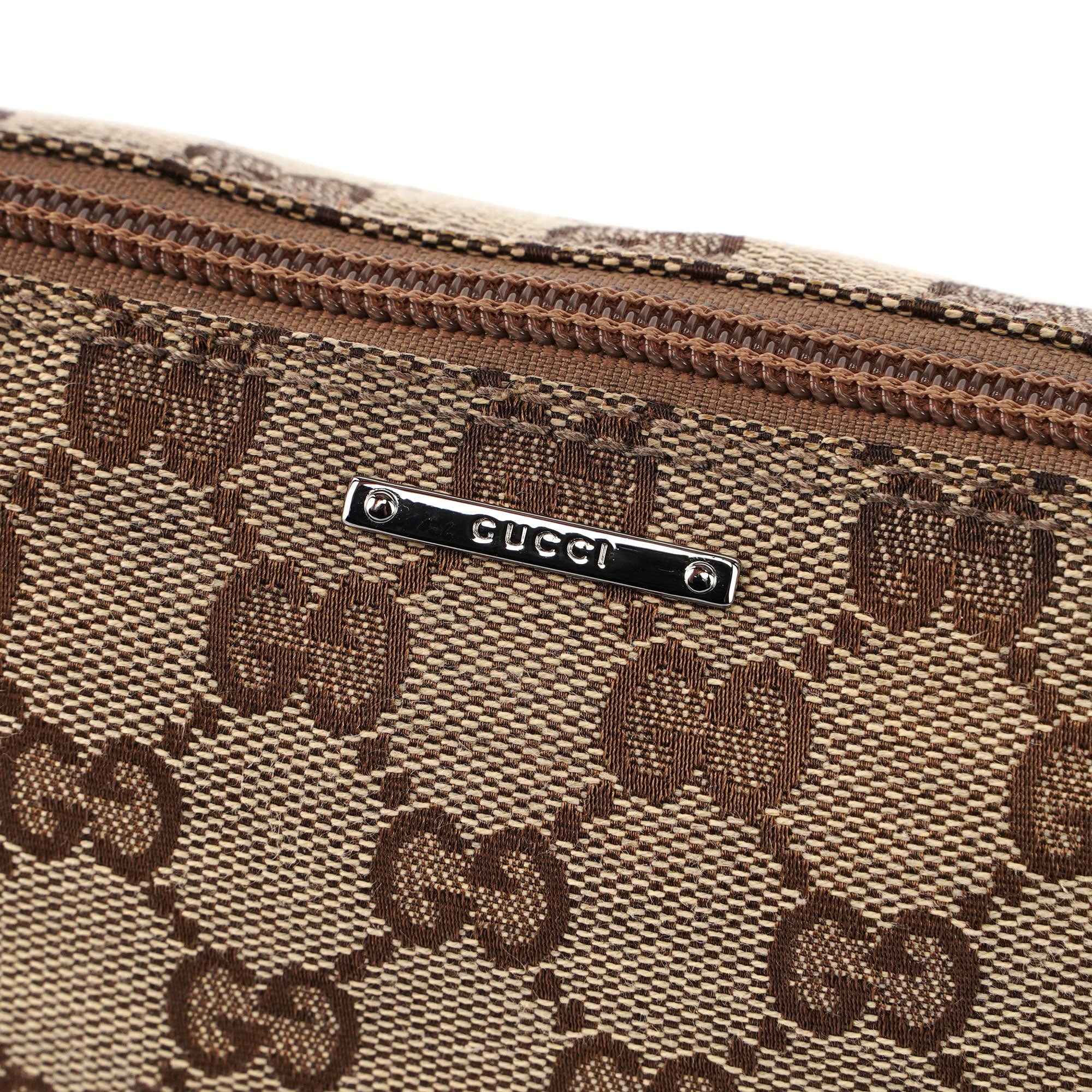 Gucci Beige Brown Boat Pochette