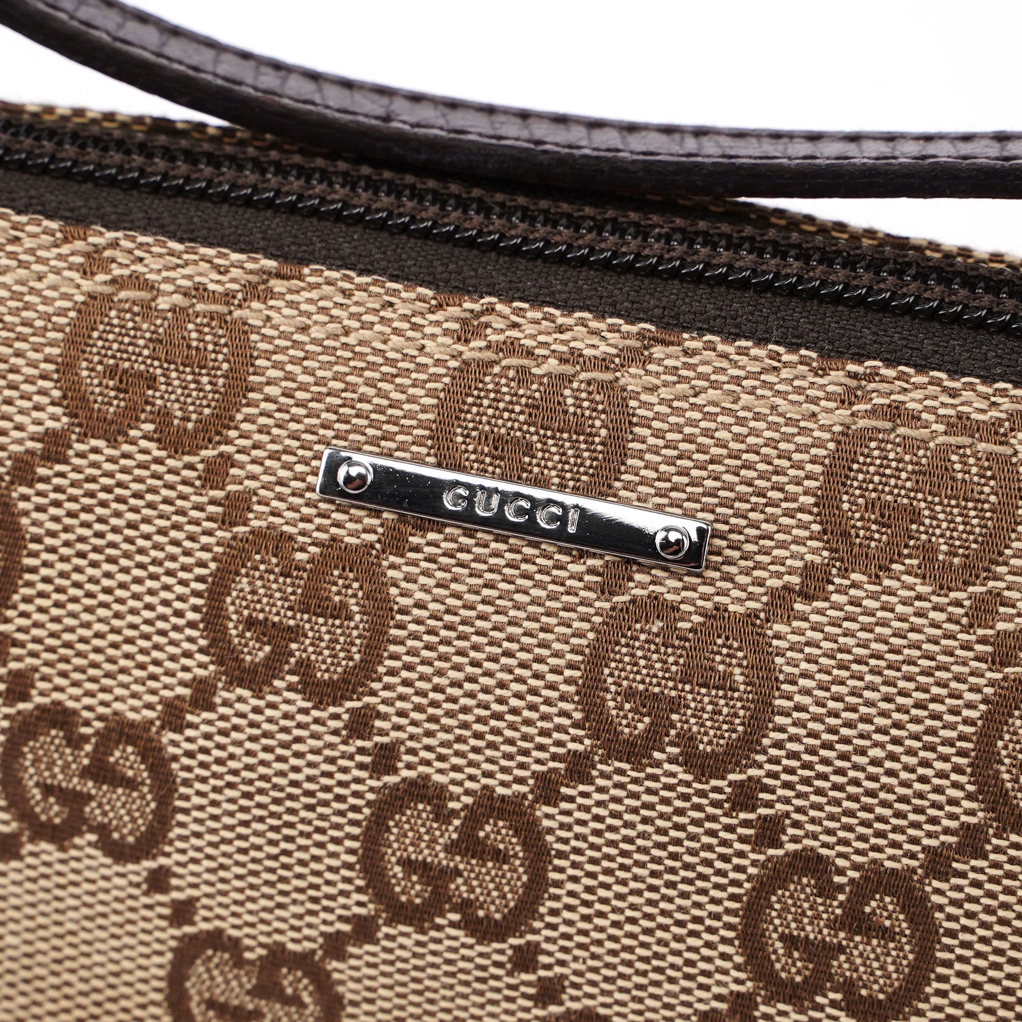 Gucci Beige Brown Boat Pochette