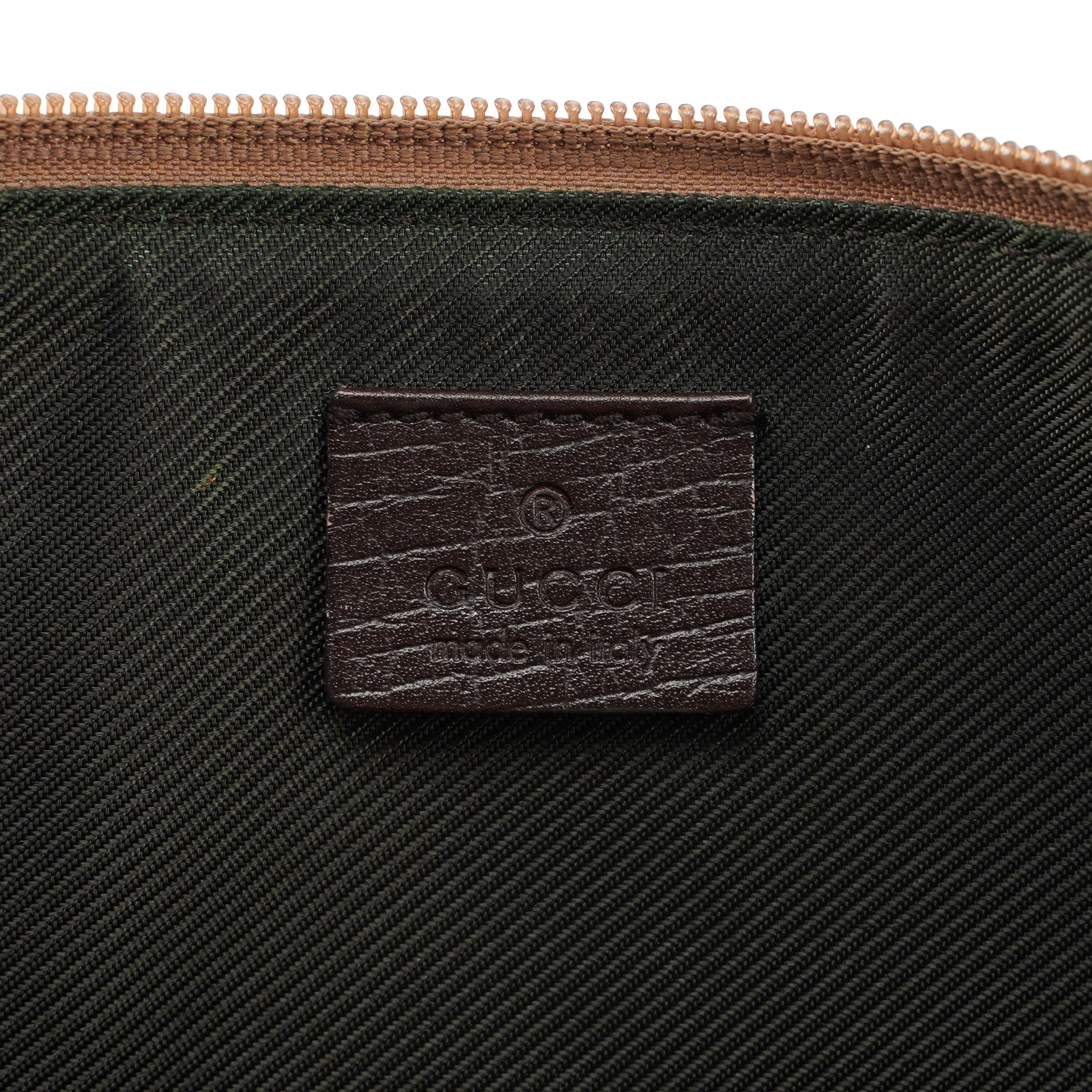 Gucci Beige Brown Boat Pochette