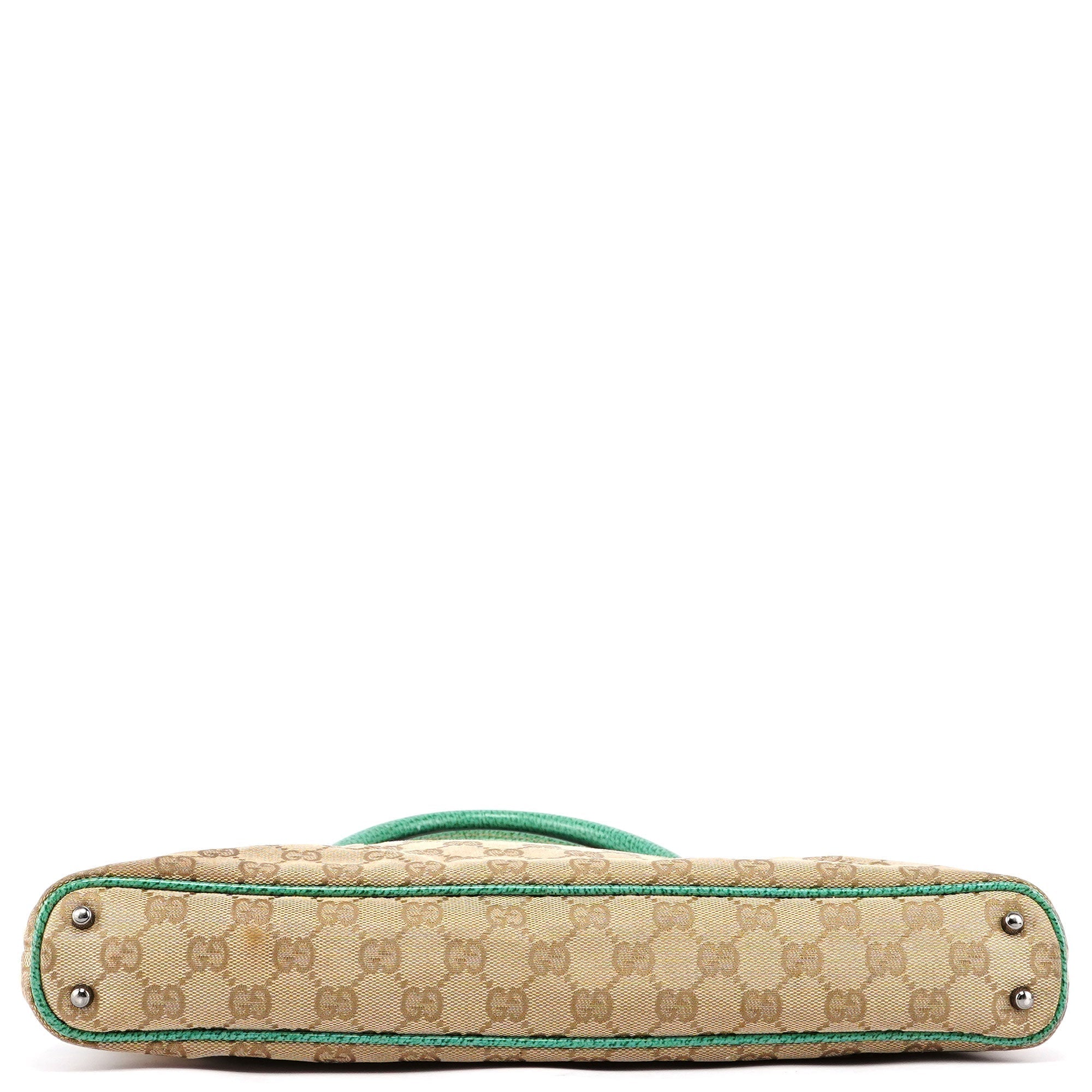 Gucci Beige Turquoise GG Tote Bag