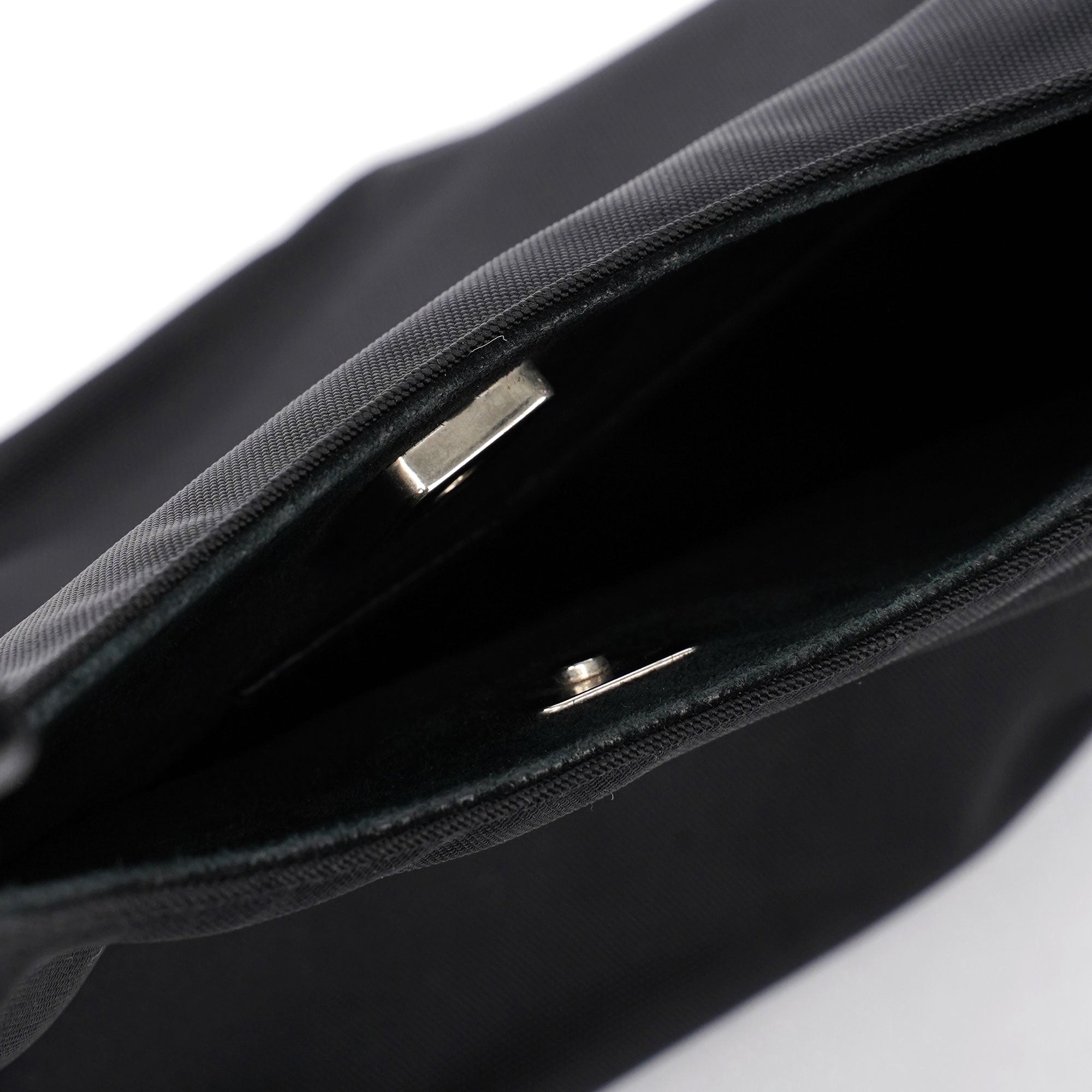 Gucci Black Canvas Bamboo Shoulder Bag