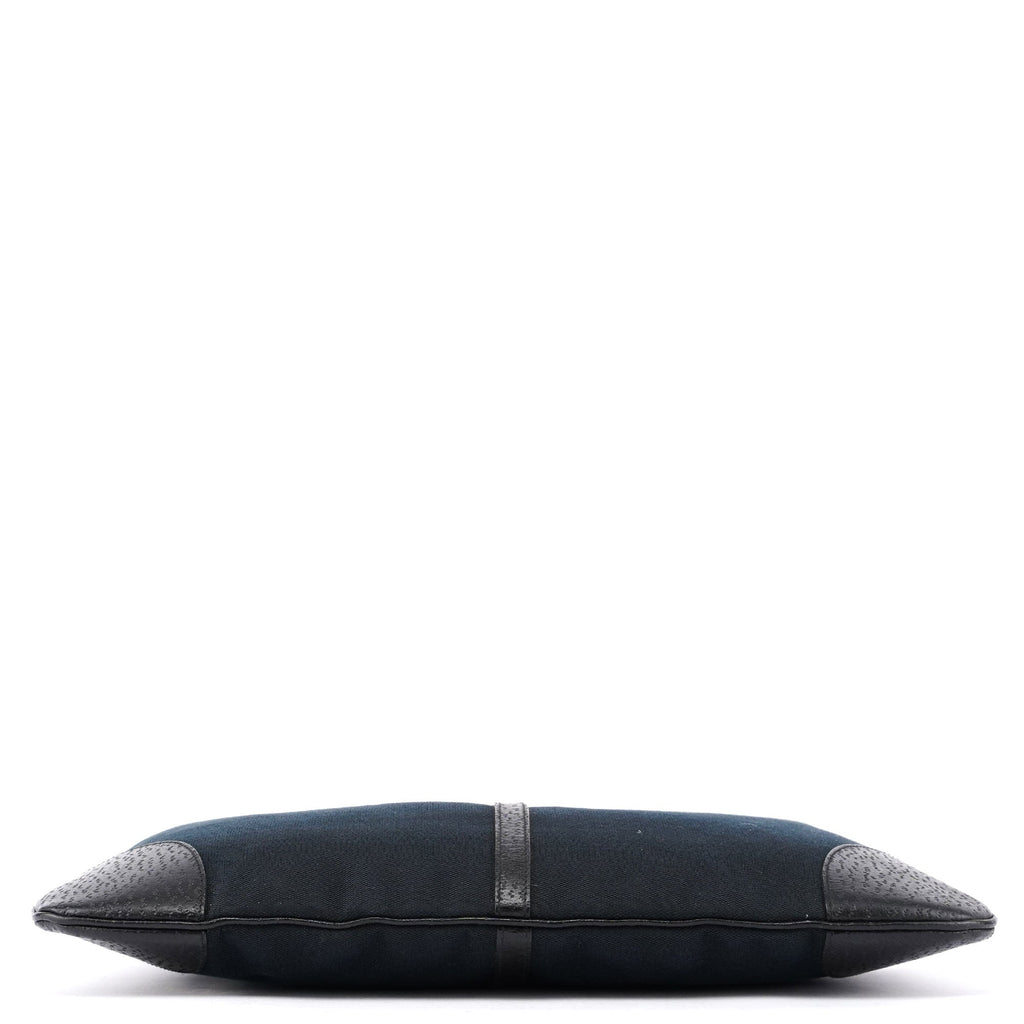 Gucci Black Canvas Jackie Bamboo Shoulder Bag
