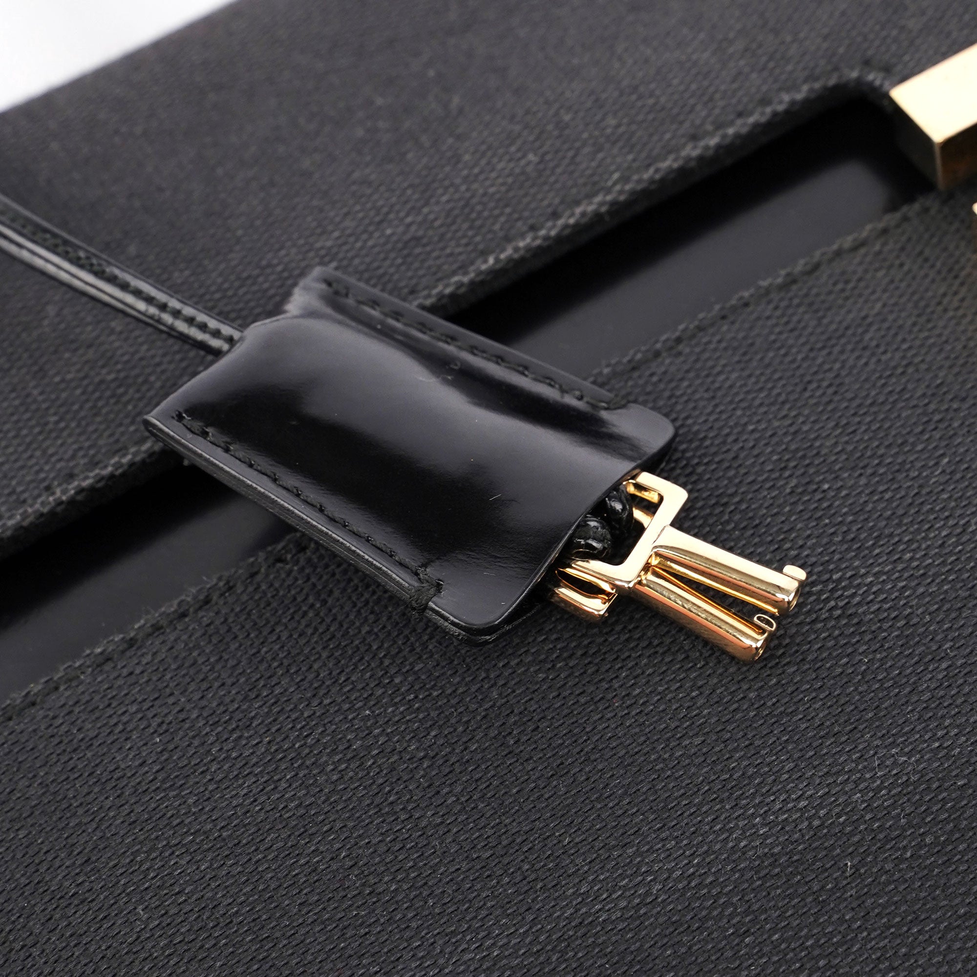 Gucci Black Canvas Keylock Shoulder Bag