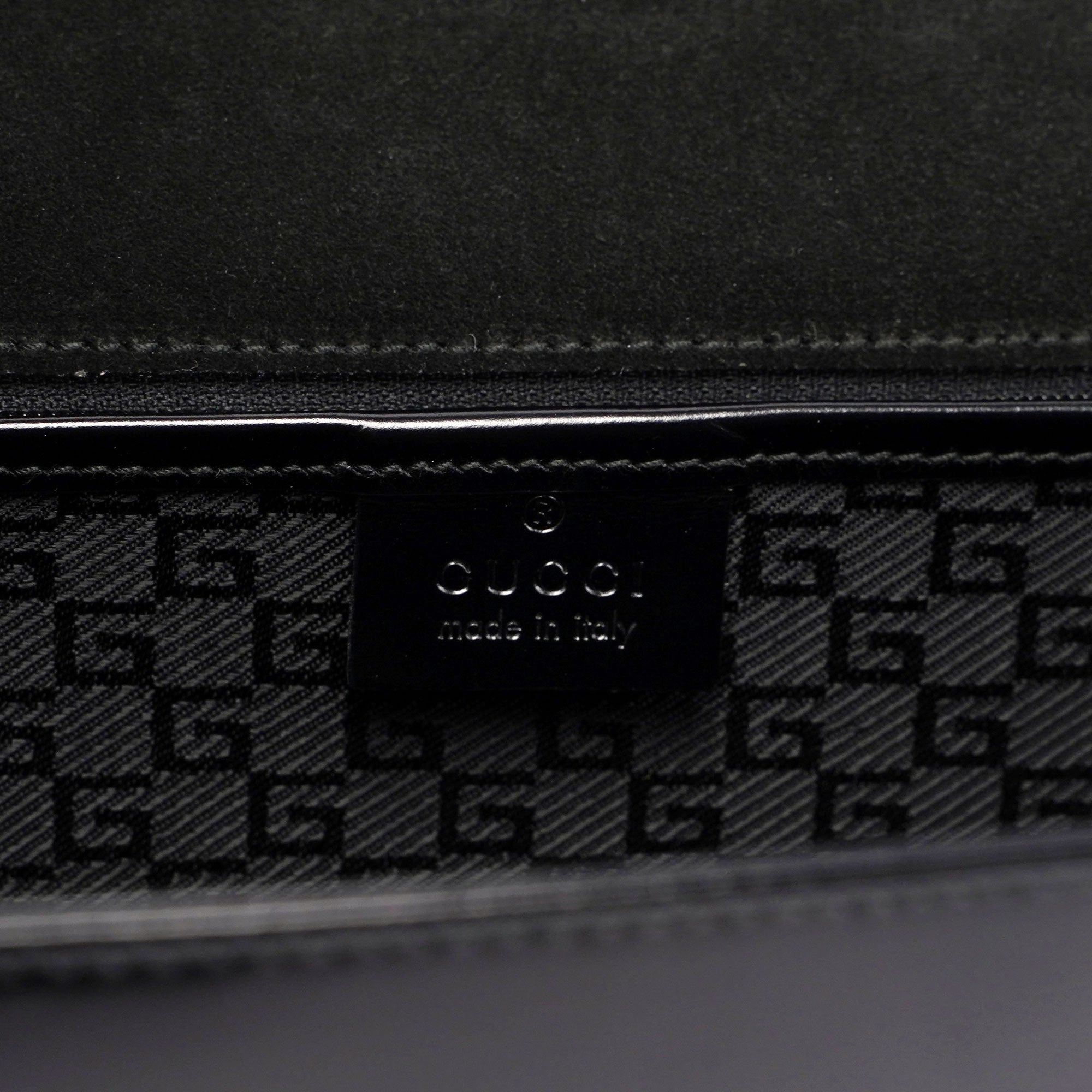 Gucci Black Canvas Keylock Tote