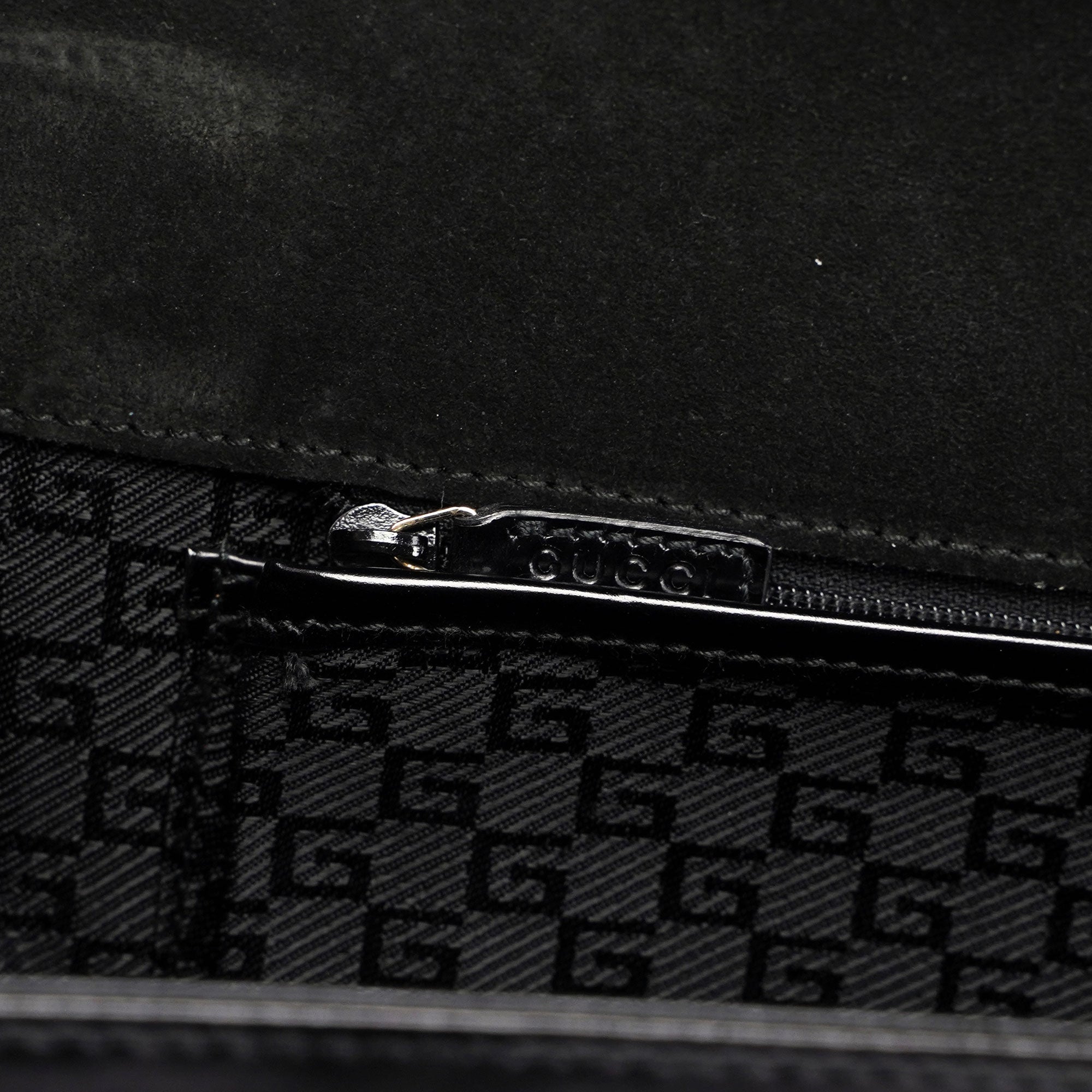 Gucci Black Canvas Keylock Tote