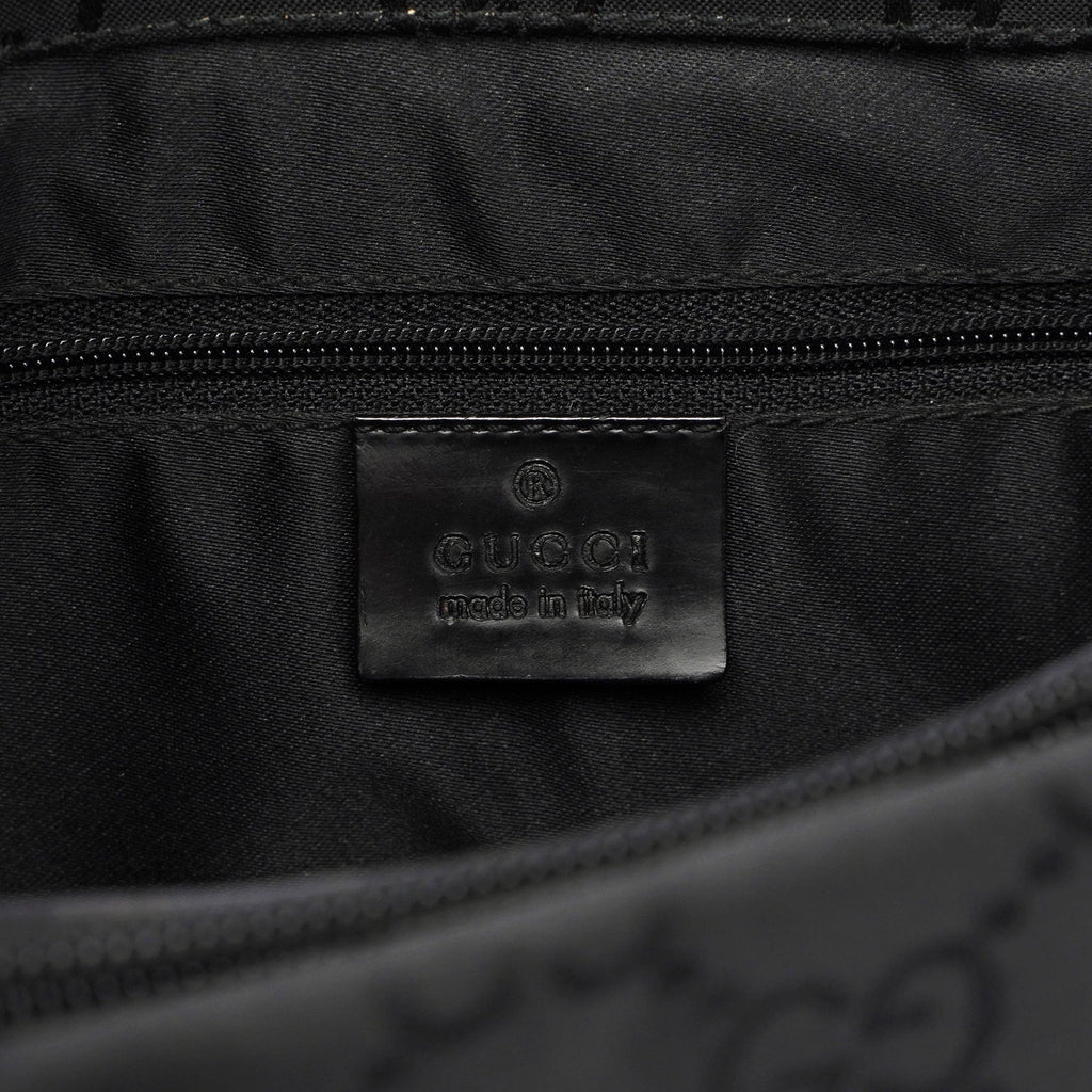 Gucci Black GG Bamboo Tote