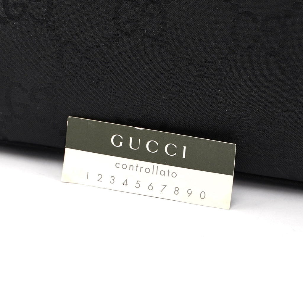 Gucci Black GG Bamboo Tote