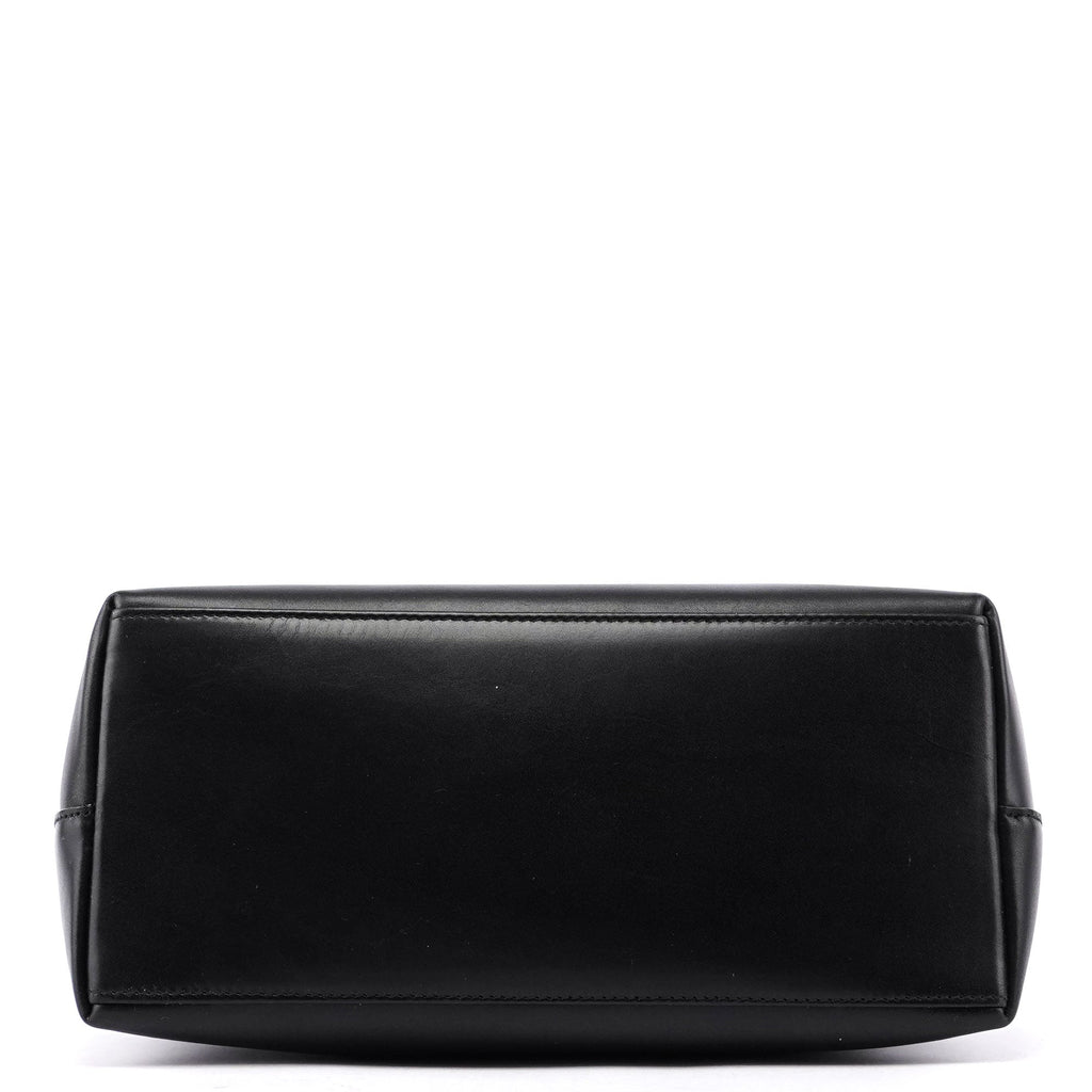 Gucci Black Leather Bamboo Hobo W/ Pouch