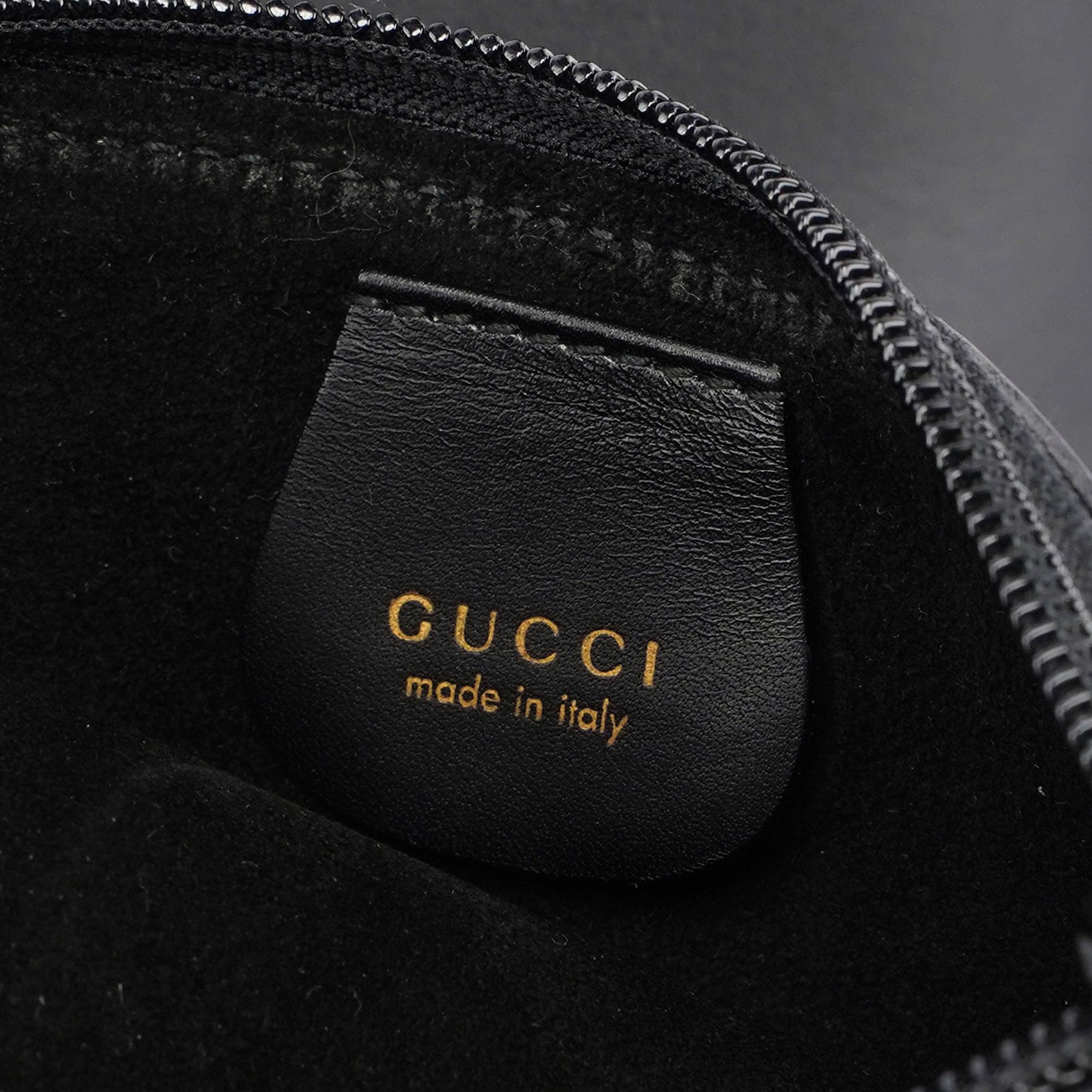 Gucci Black Leather Bamboo Hobo W/ Pouch