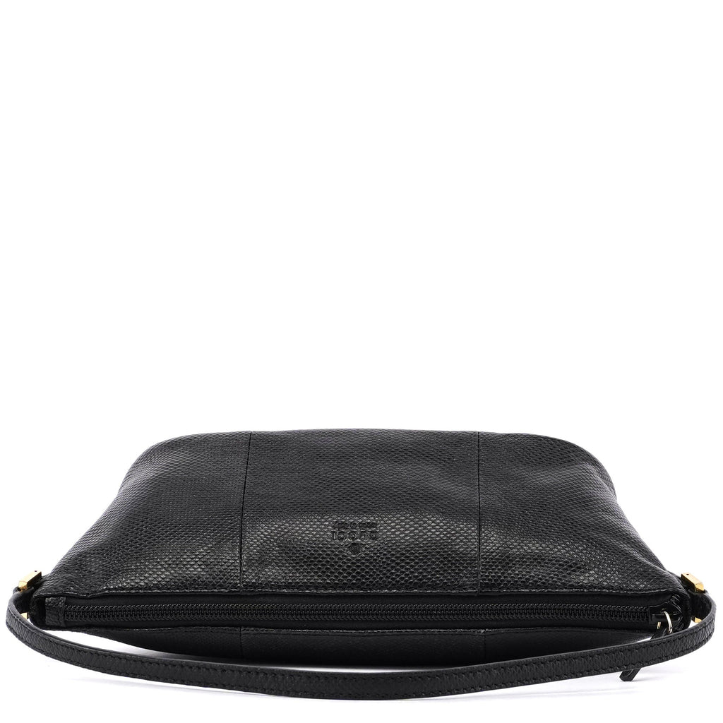 Gucci Black Lizard Embossed Boat