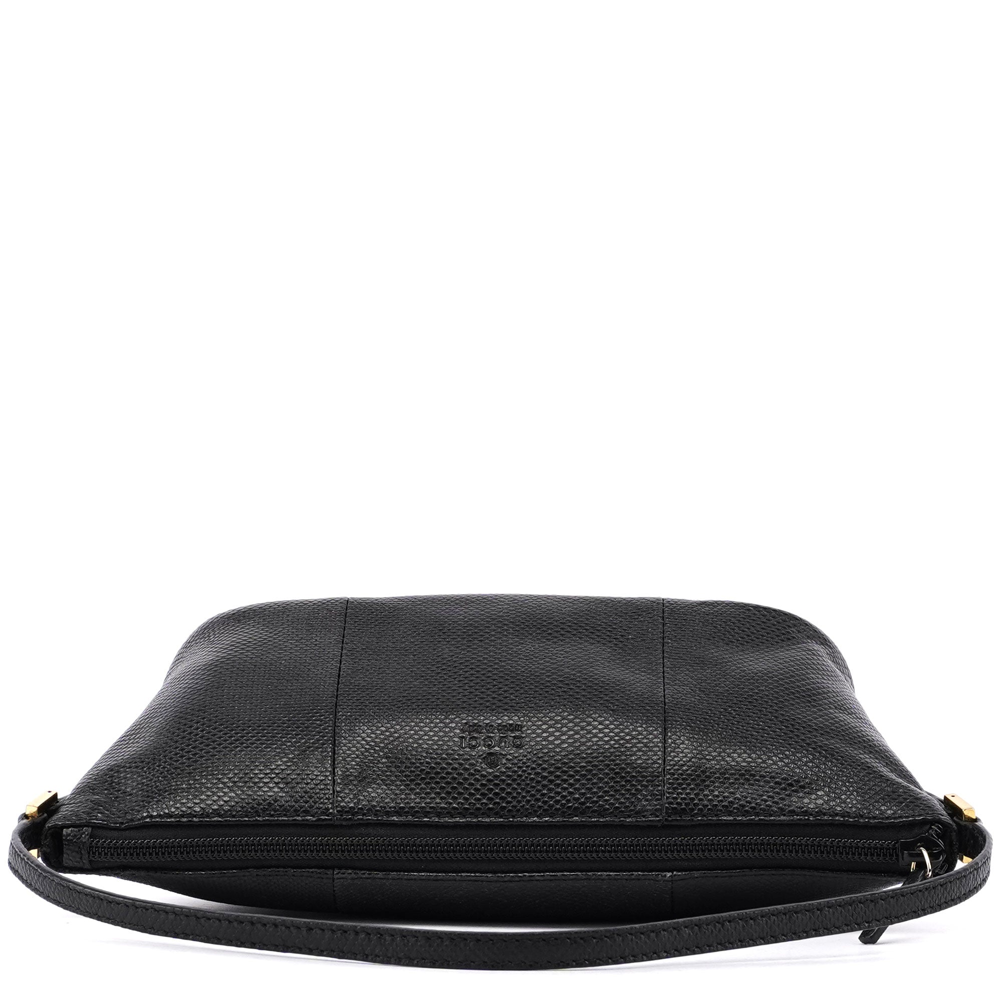 Gucci Black Lizard Embossed Boat
