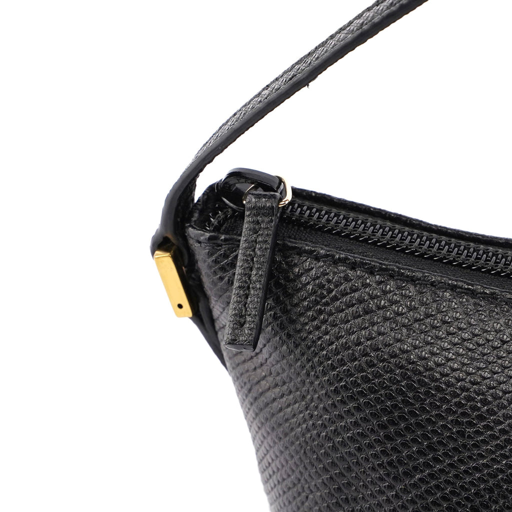 Gucci Black Lizard Embossed Boat