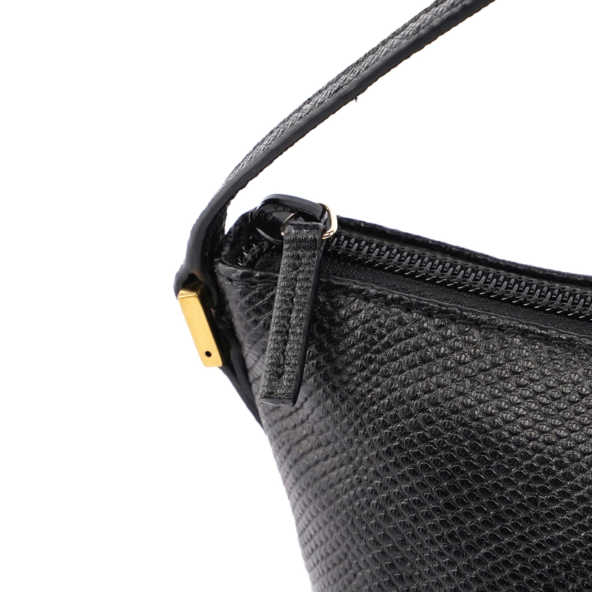 Gucci Black Lizard Embossed Boat