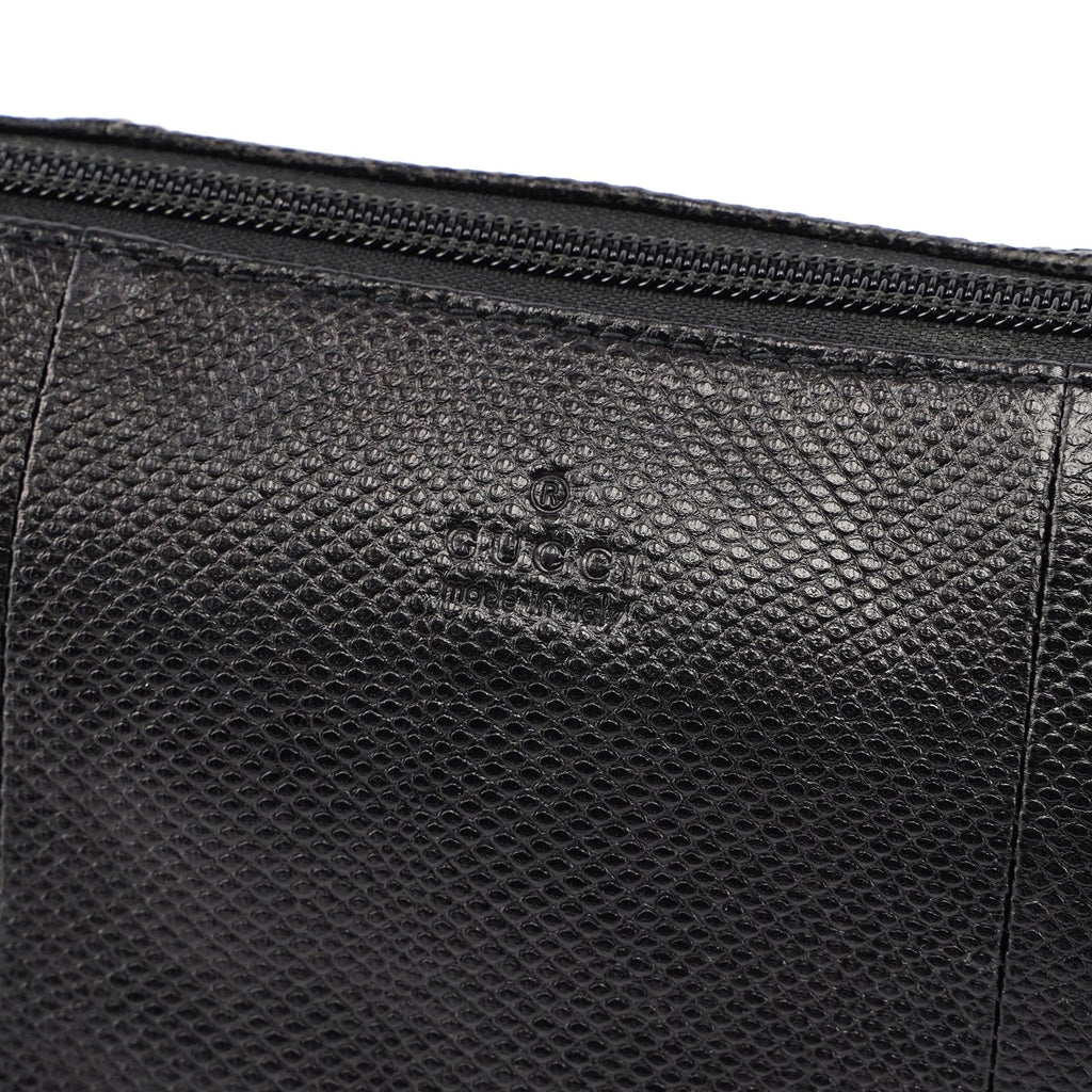 Gucci Black Lizard Embossed Boat