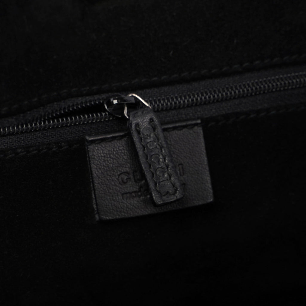 Gucci Black Suede GG tote
