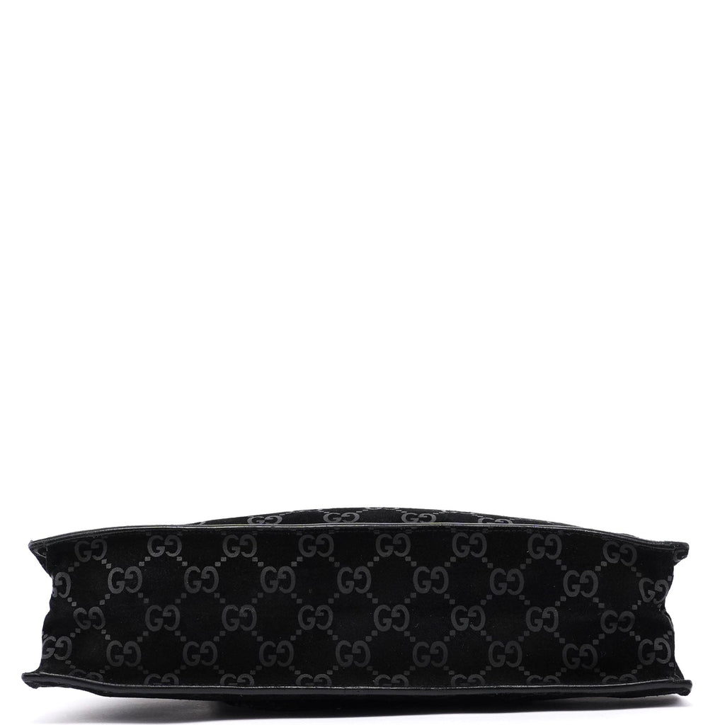 Gucci Black Suede GG Tote