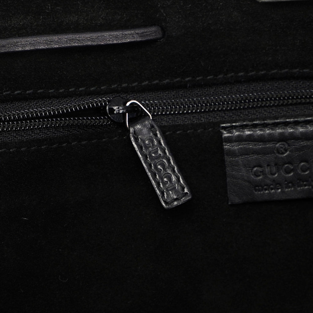 Gucci Black Suede GG Tote