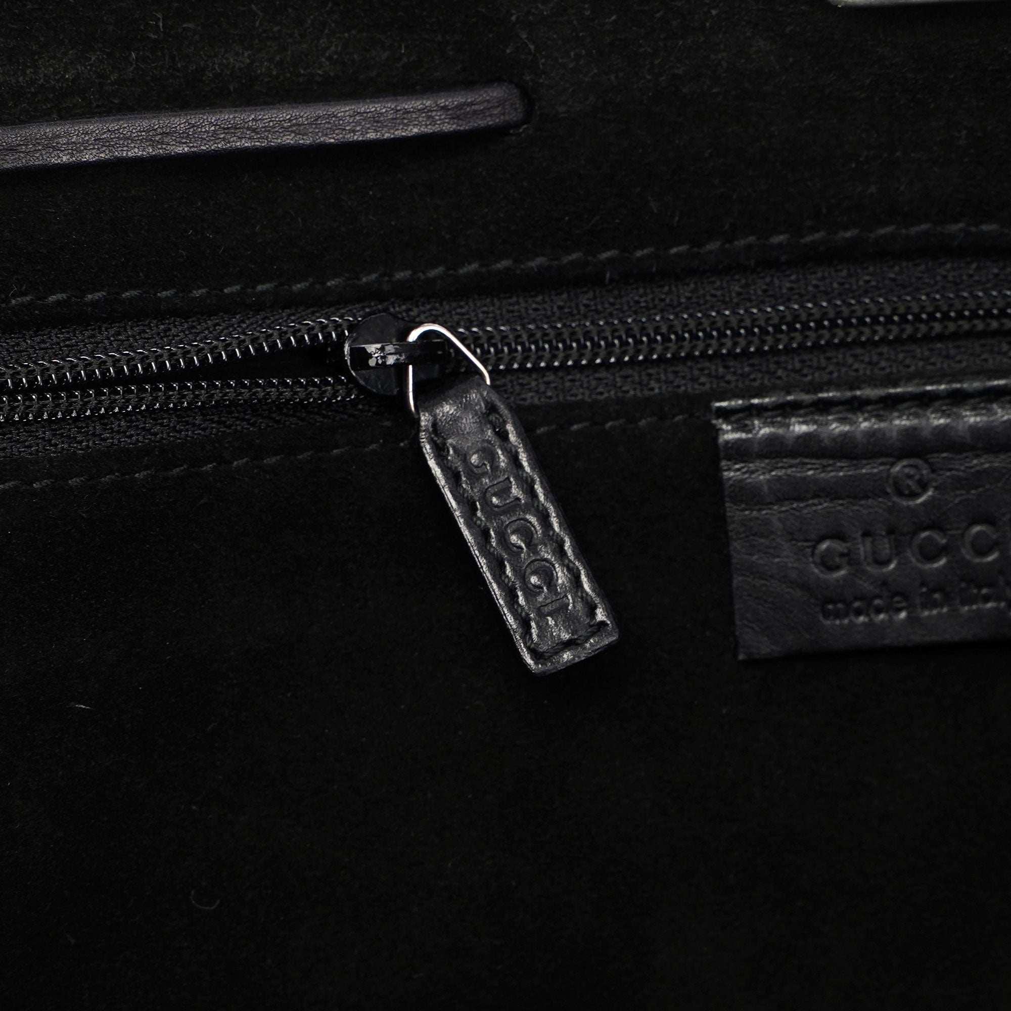 Gucci Black Suede GG Tote