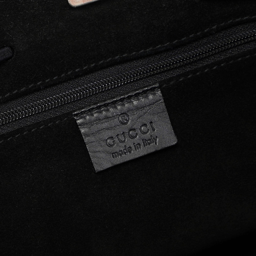 Gucci Black Suede GG Tote