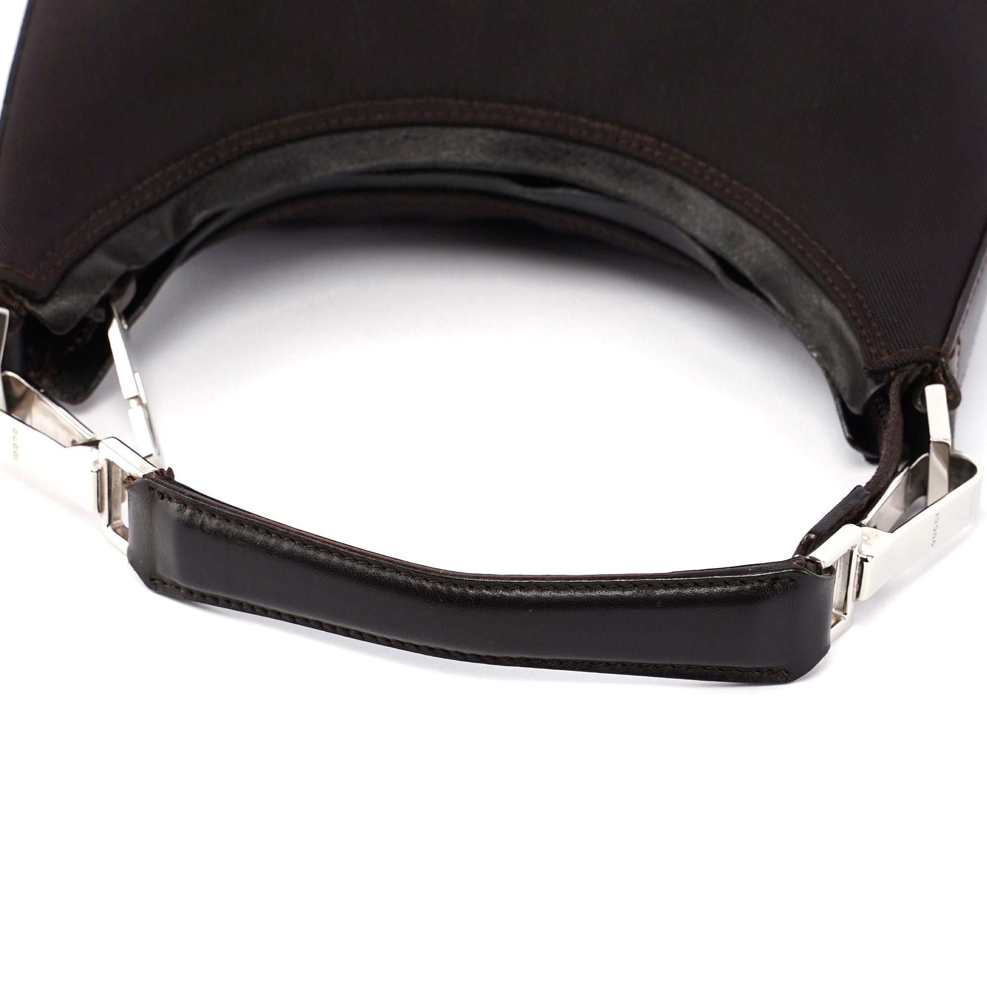 Gucci Silver Black Satin