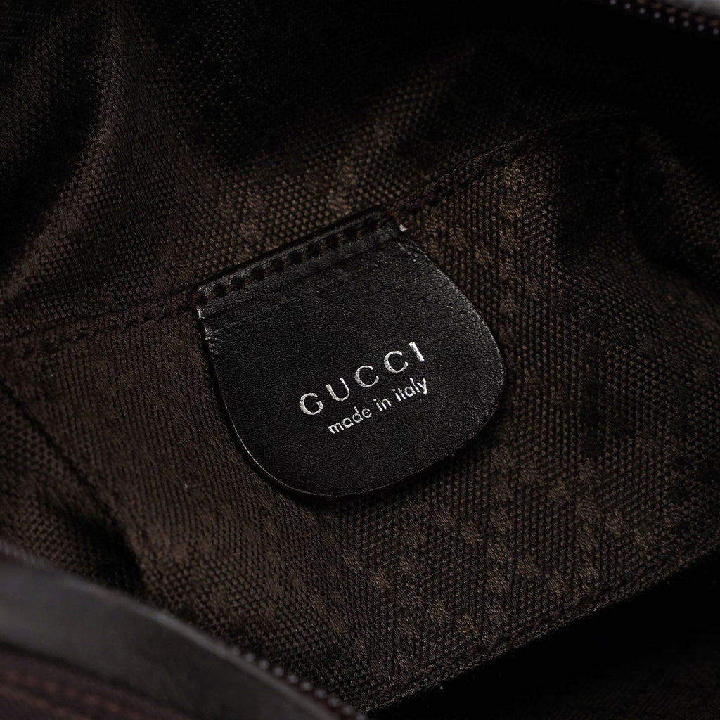 Gucci Silver Black Satin