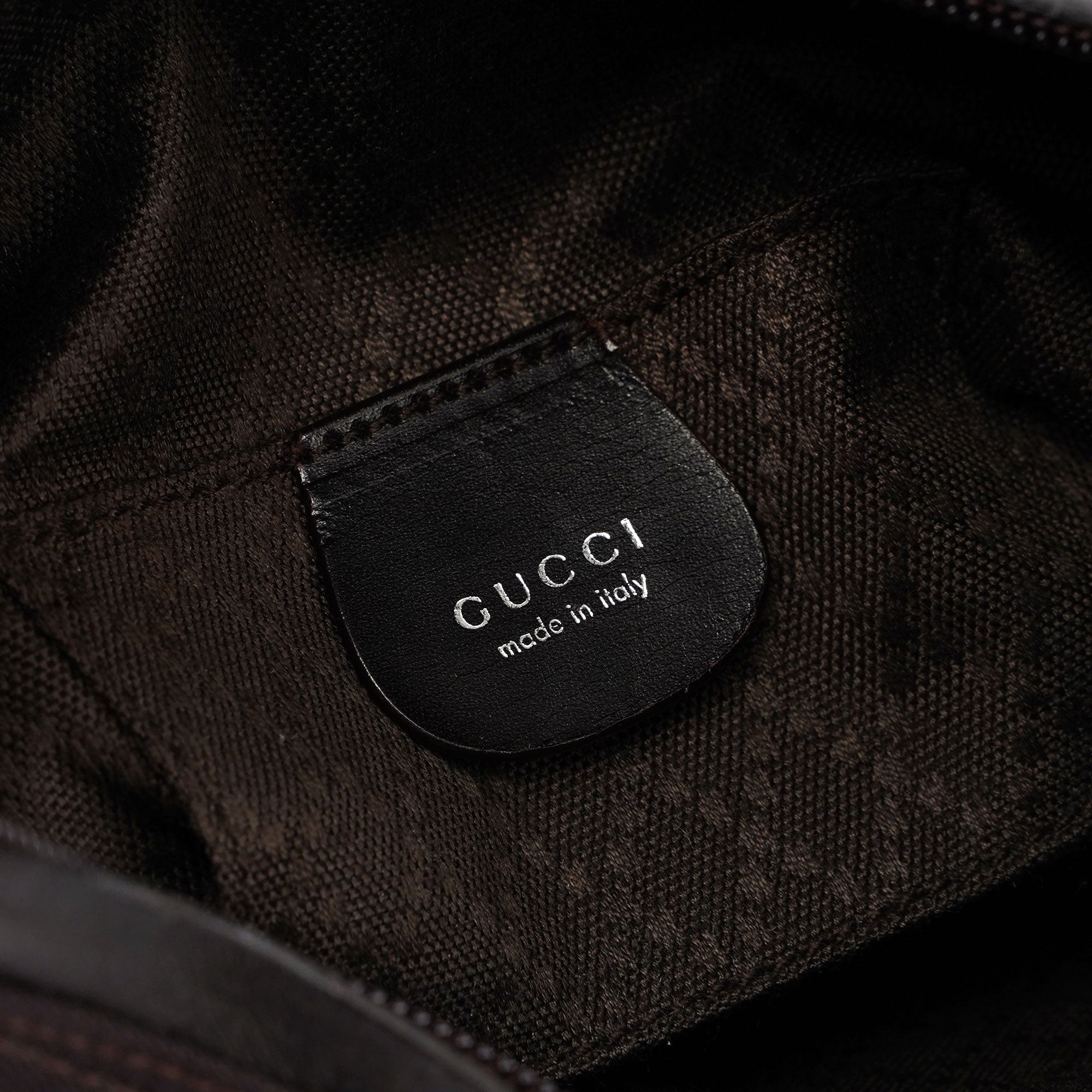 Gucci Silver Black Satin
