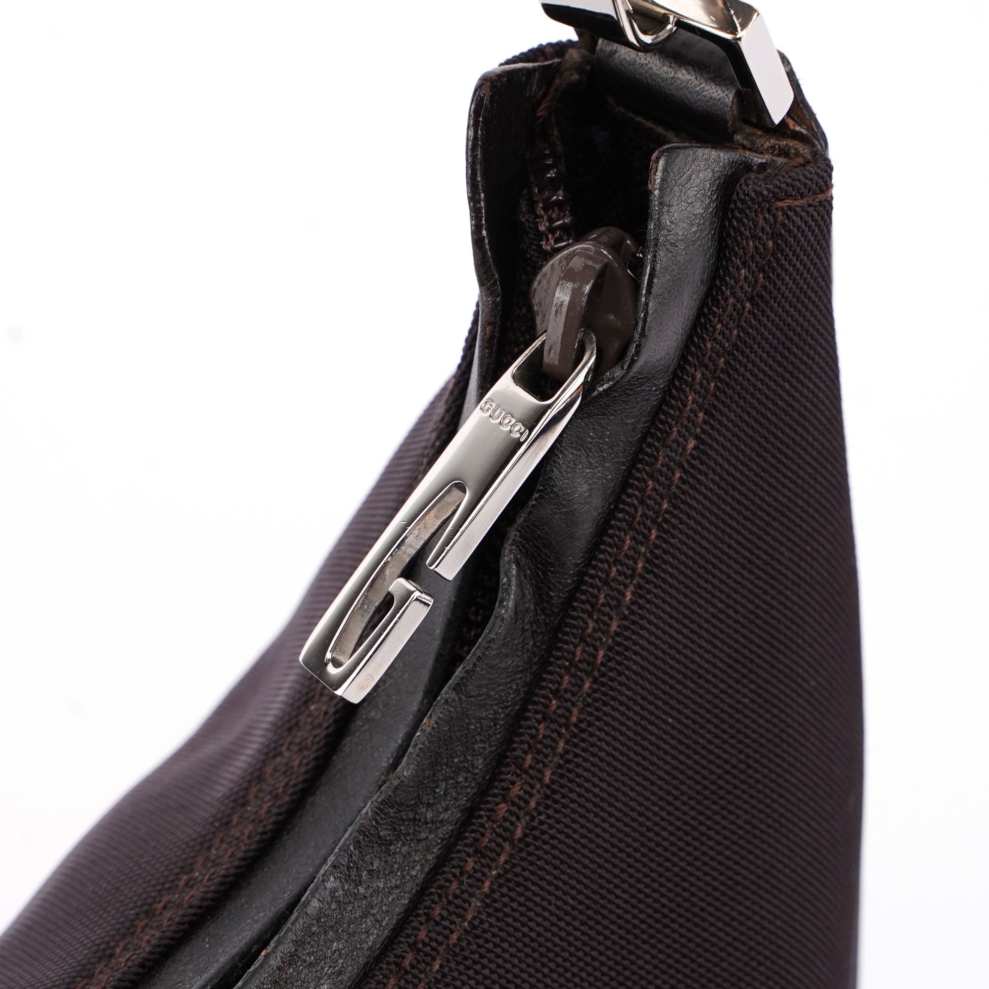 Gucci Silver Black Satin