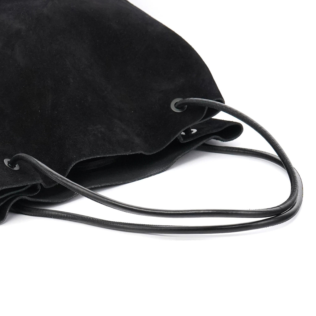 Large Black Suede Tote Bag