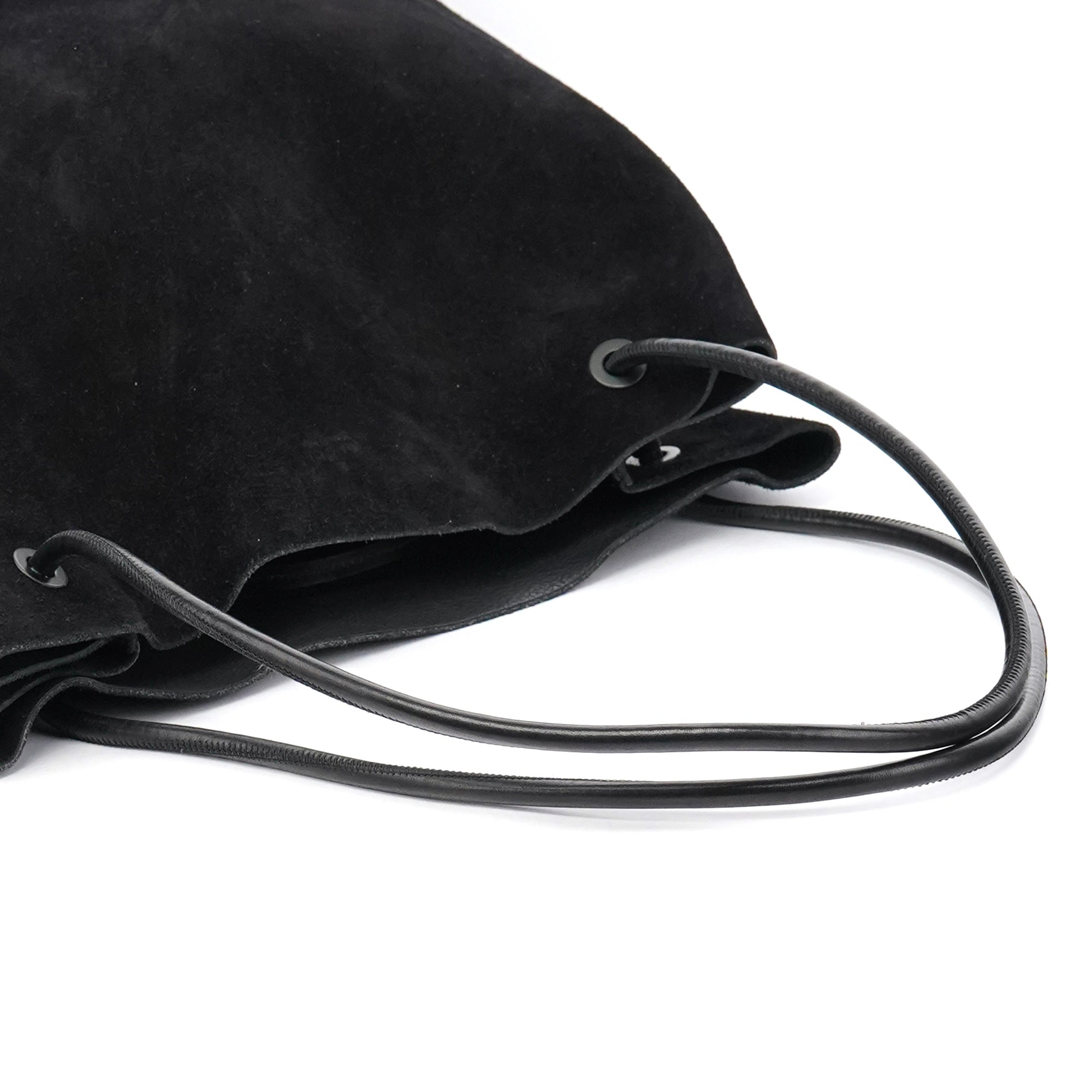 Large Black Suede Tote Bag