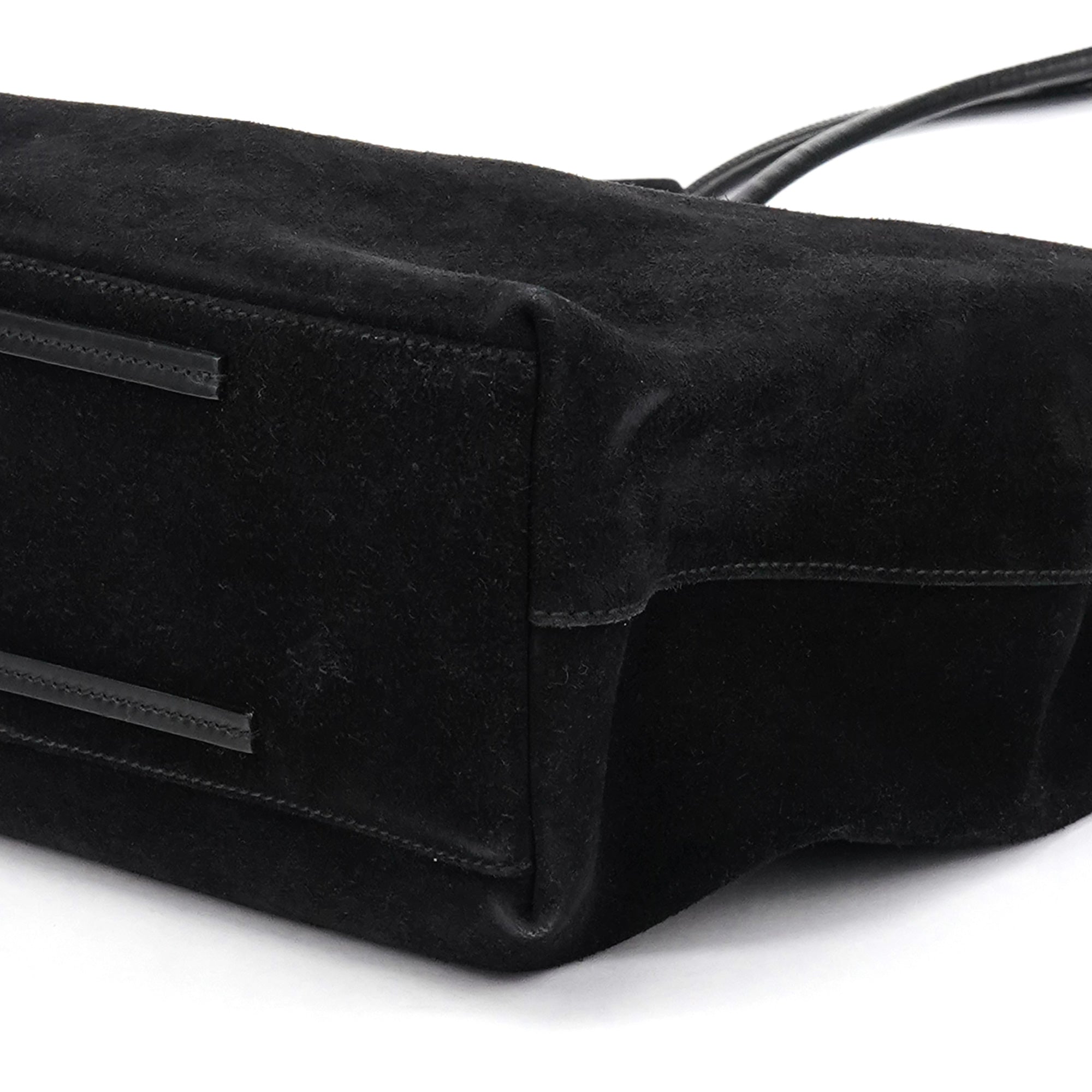 Large Black Suede Tote Bag