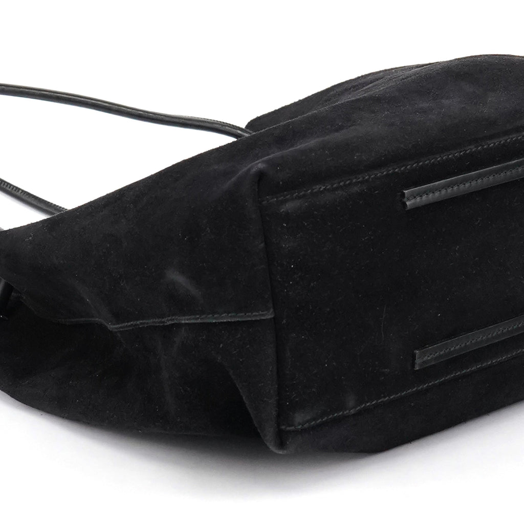 Large Black Suede Tote Bag
