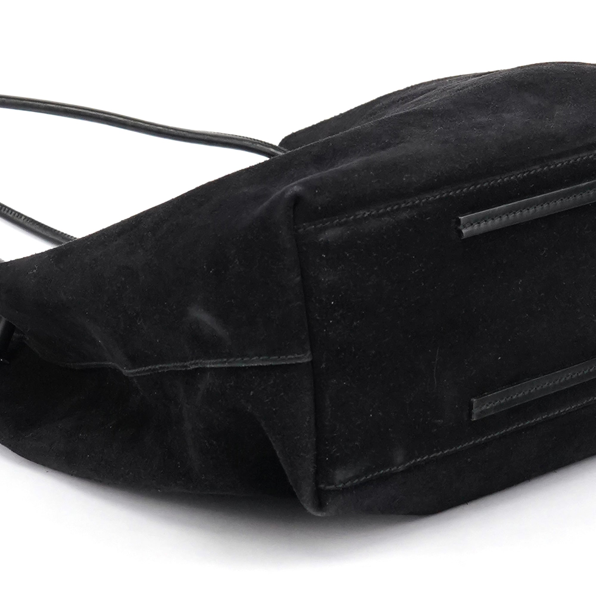 Large Black Suede Tote Bag