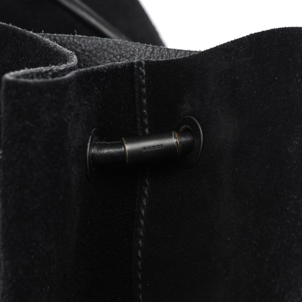 Large Black Suede Tote Bag