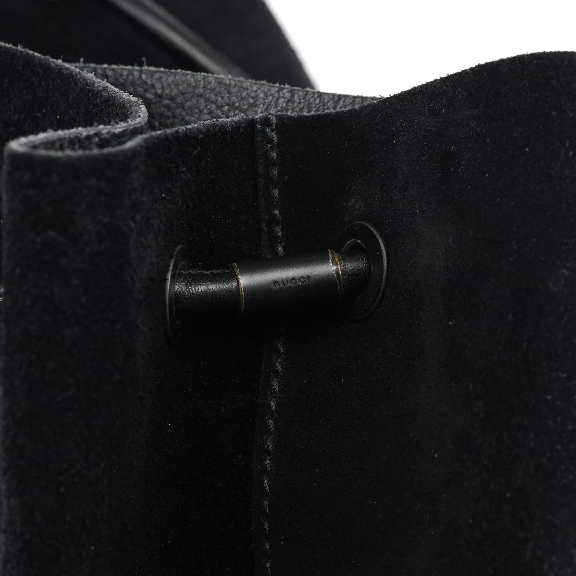 Large Black Suede Tote Bag
