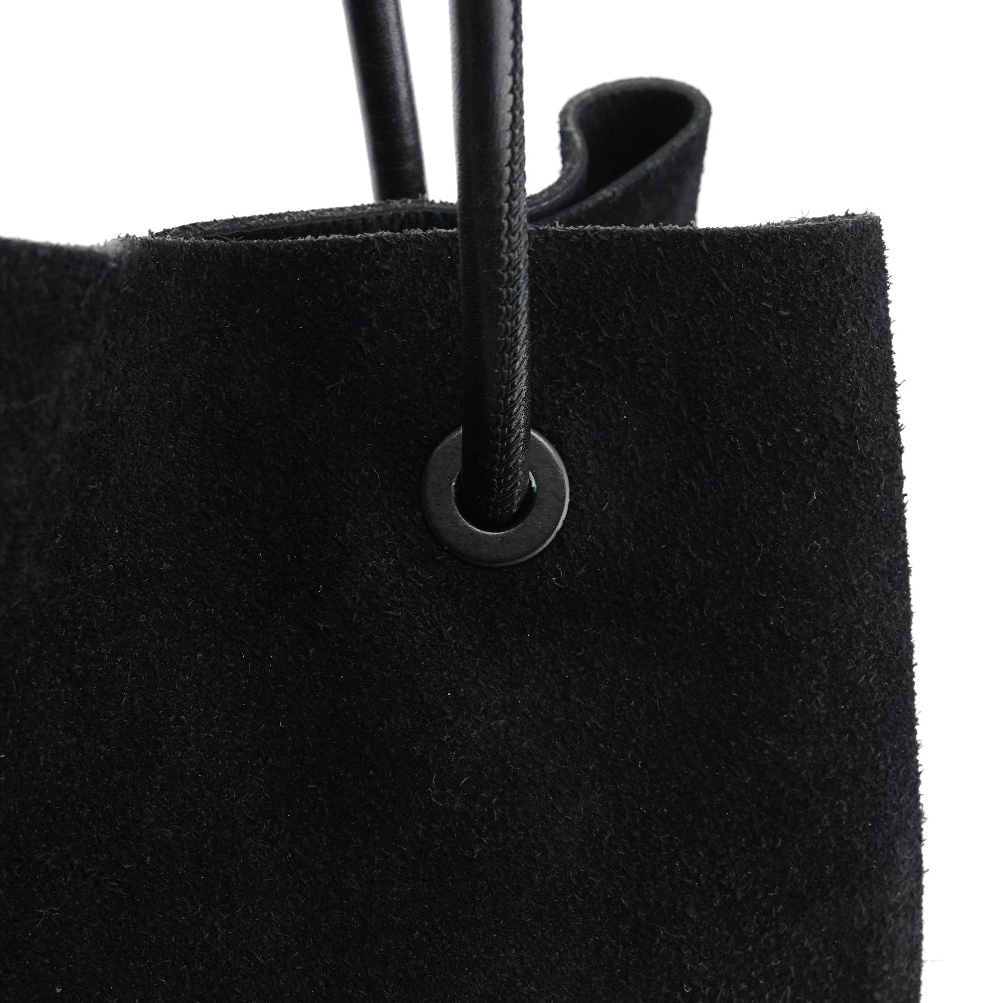 Large Black Suede Tote Bag