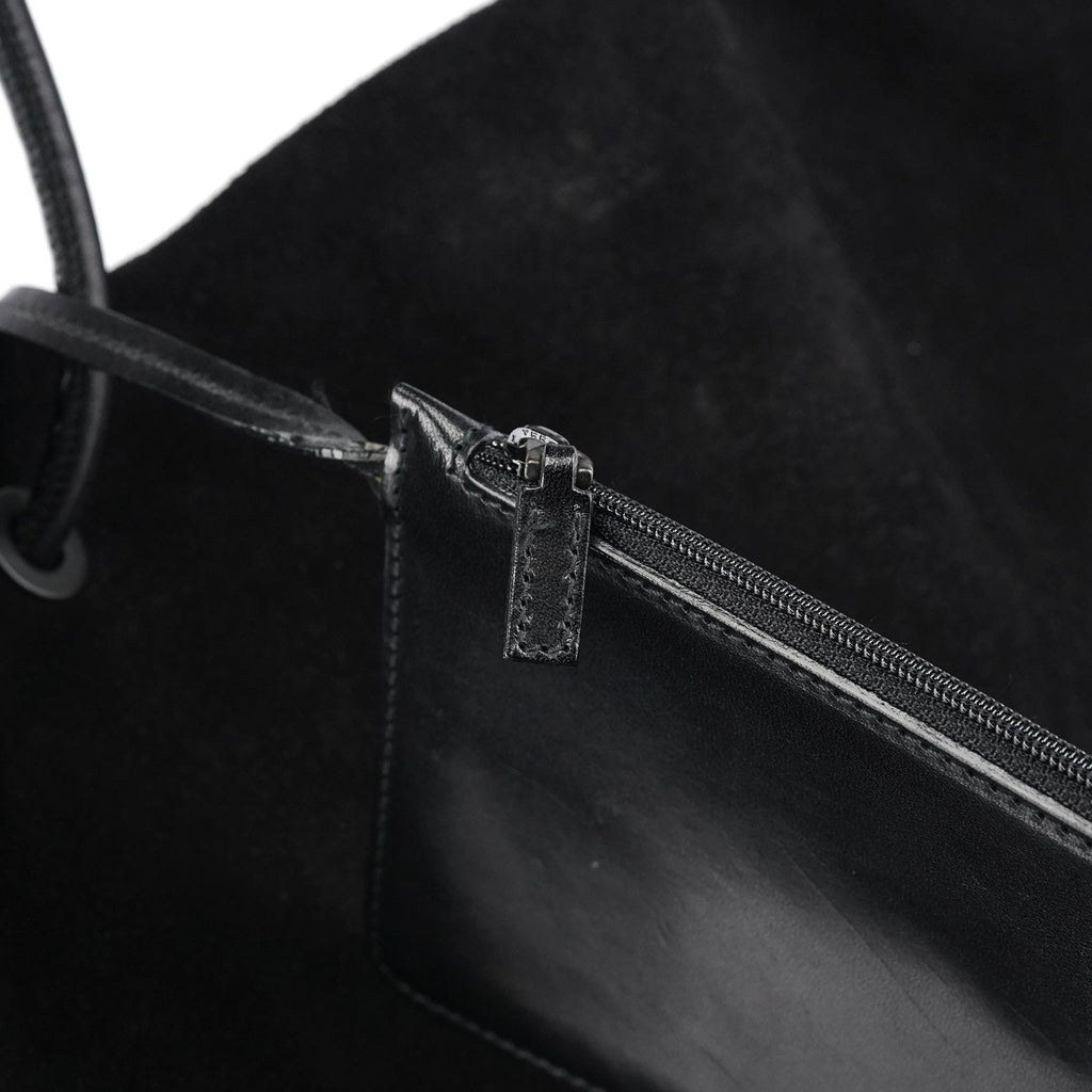 Large Black Suede Tote Bag